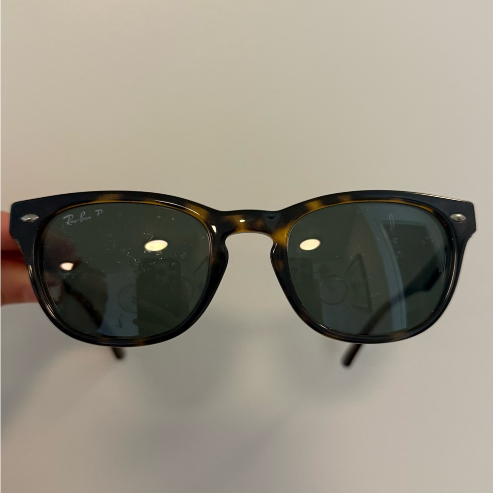 Ray-Ban Tortoiseshell Frame Sunglasses with Green Lenses